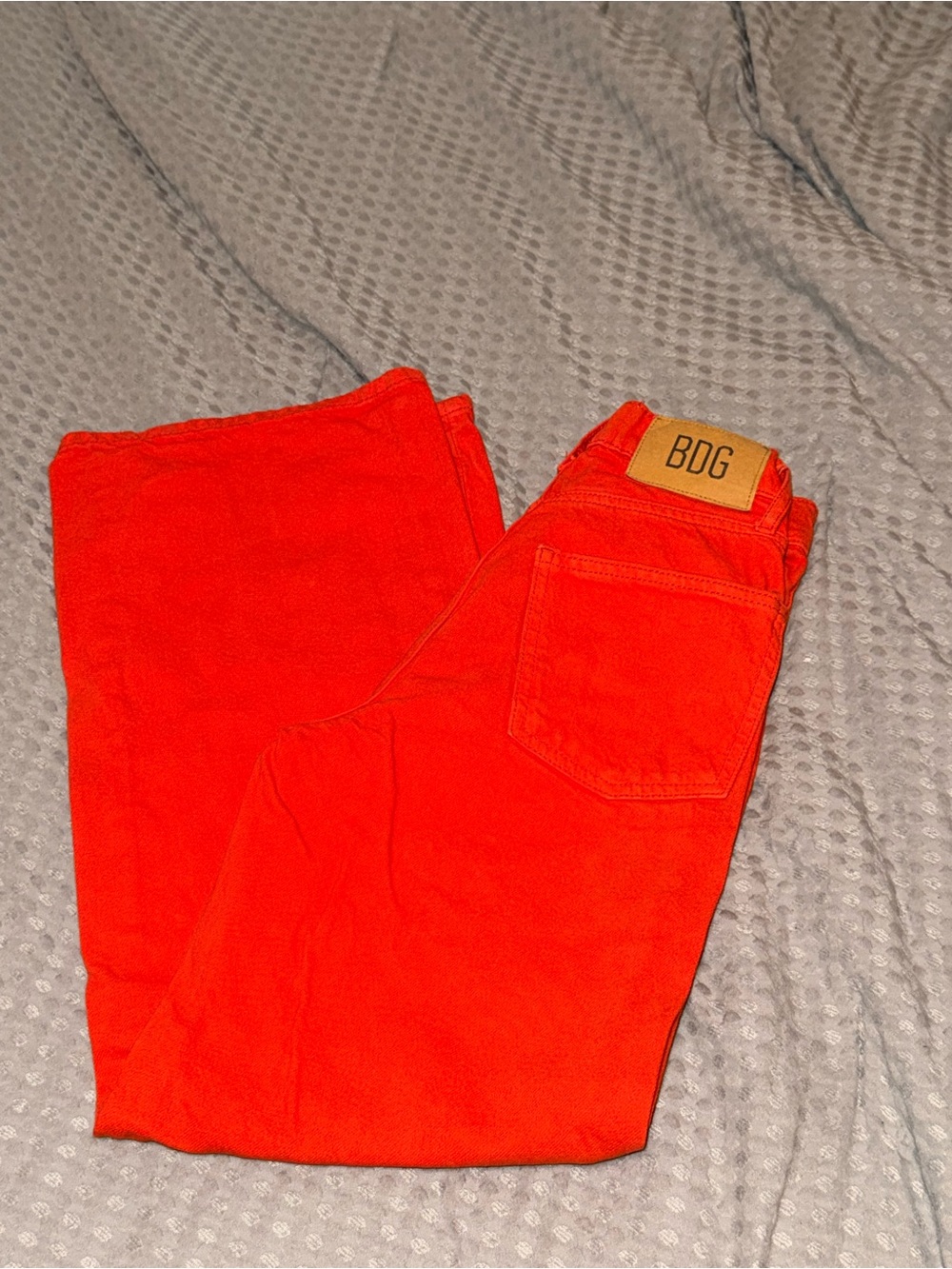 BDG Women’s High & Flare Bright Orange Jeans